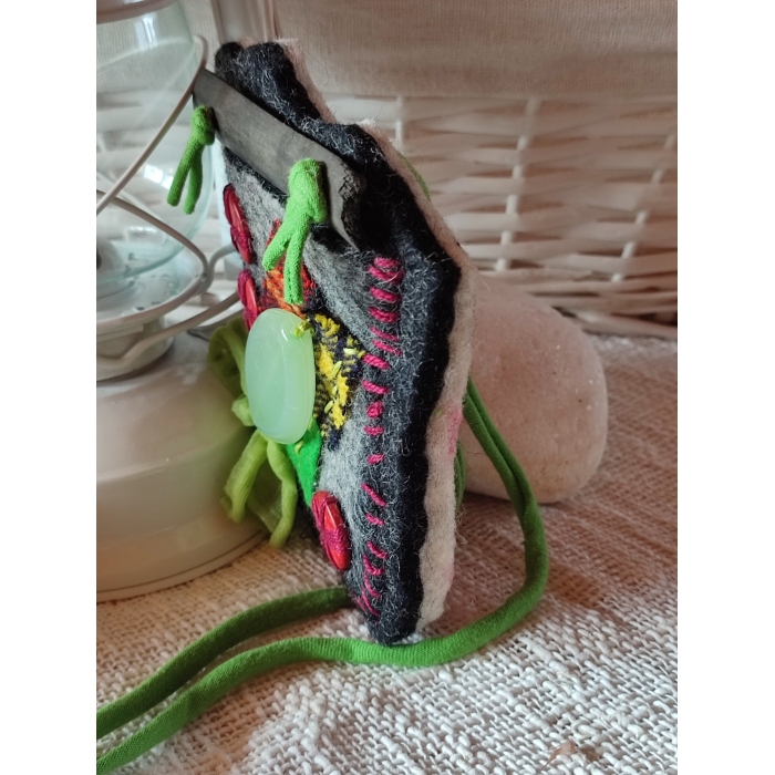 Naszyjnik- torebka w stylu boho, zero-waste