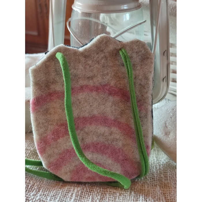 Naszyjnik- torebka w stylu boho, zero-waste