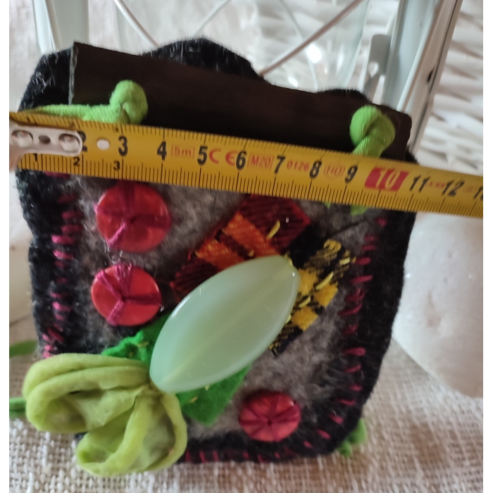 Naszyjnik- torebka w stylu boho, zero-waste