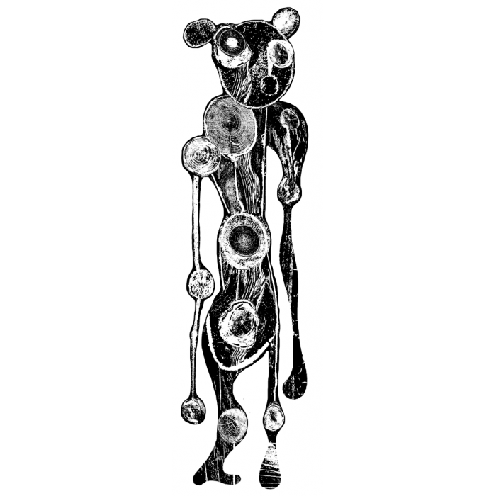 Cykl:Od natury do abstrakcji - hybrydalne figury w linorycie