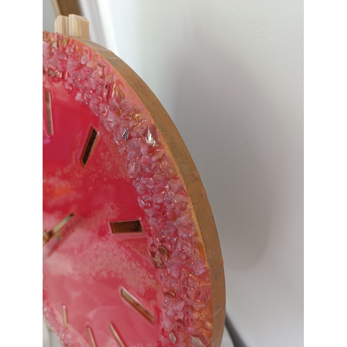 Różowy zegar 40 cm
