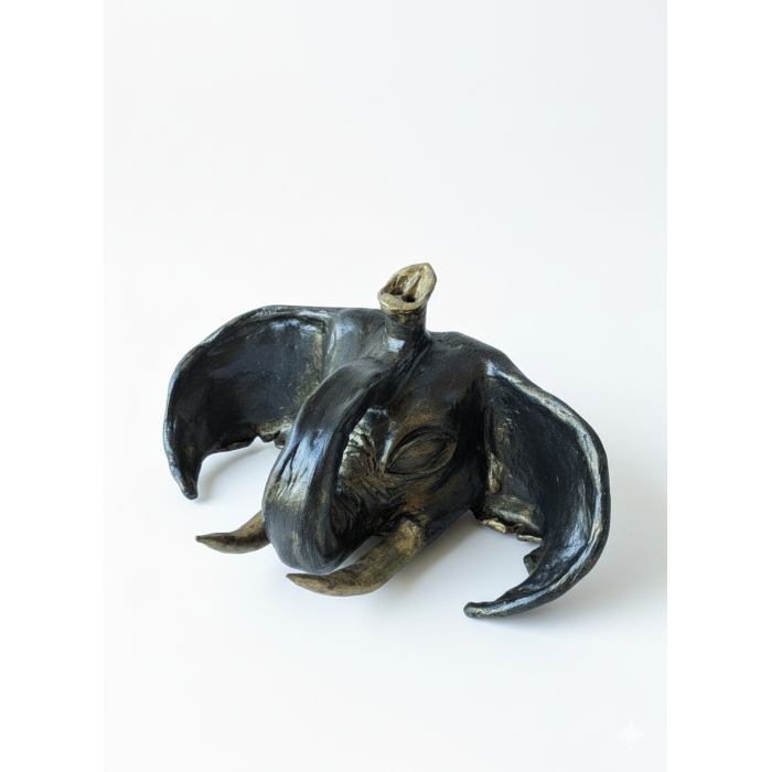 Ręcznie robiony słoń z gliny – dekoracja / kadzidełko