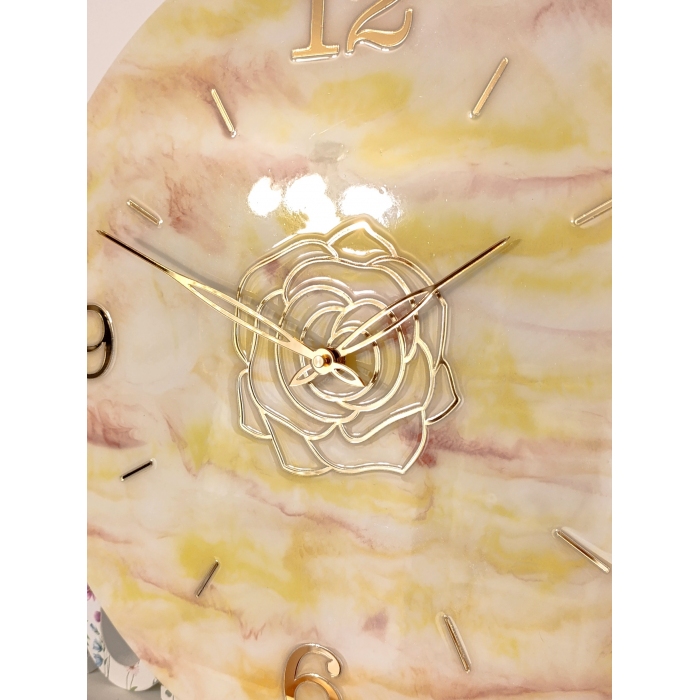 Duży zegar ścienny z żywicy epoksydowej 50 cm