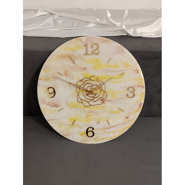 Duży zegar ścienny z żywicy epoksydowej 50 cm