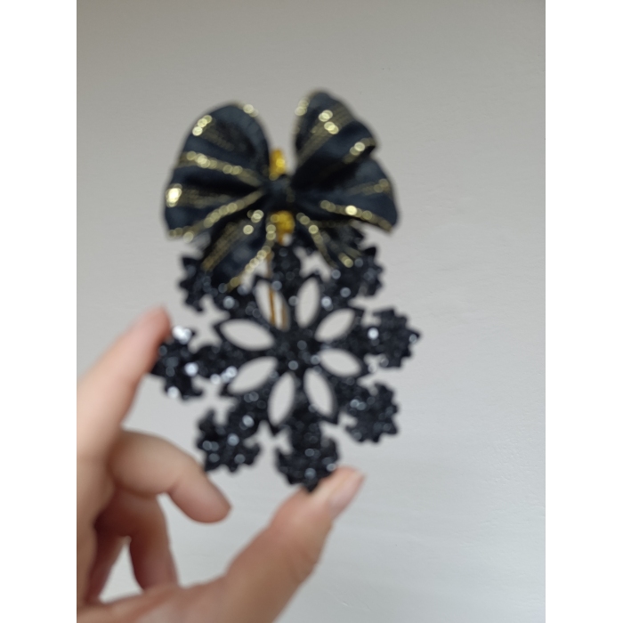 Zestaw 3 ozdób świątecznych – śnieżynki z żywicy epoksydowej