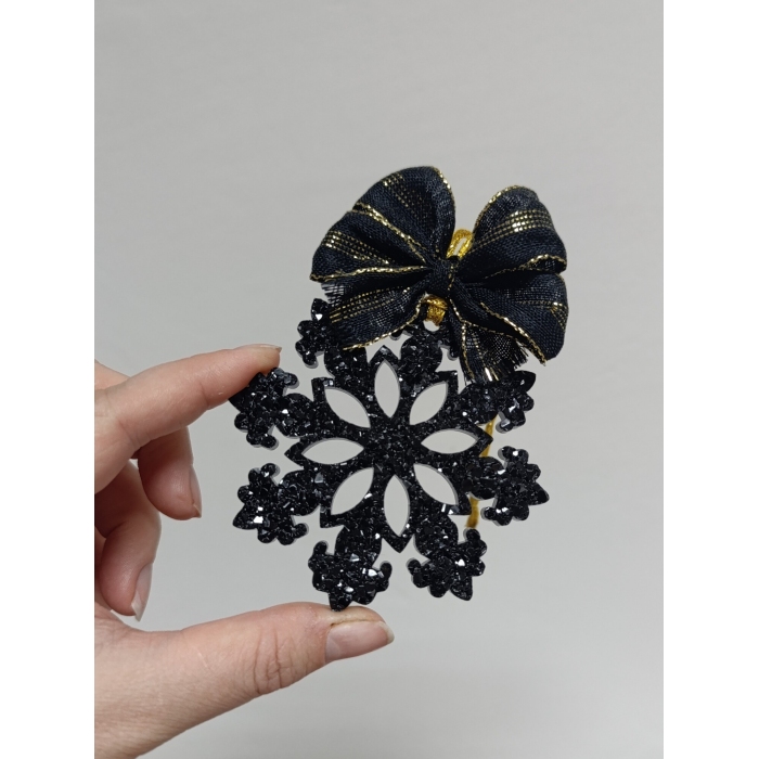 Zestaw 3 ozdób świątecznych – śnieżynki z żywicy epoksydowej