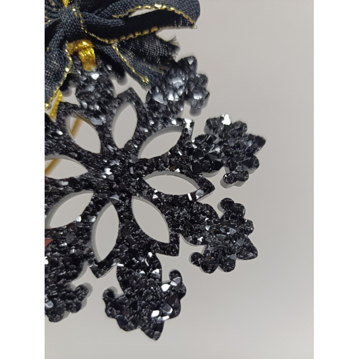 Zestaw 3 ozdób świątecznych – śnieżynki z żywicy epoksydowej