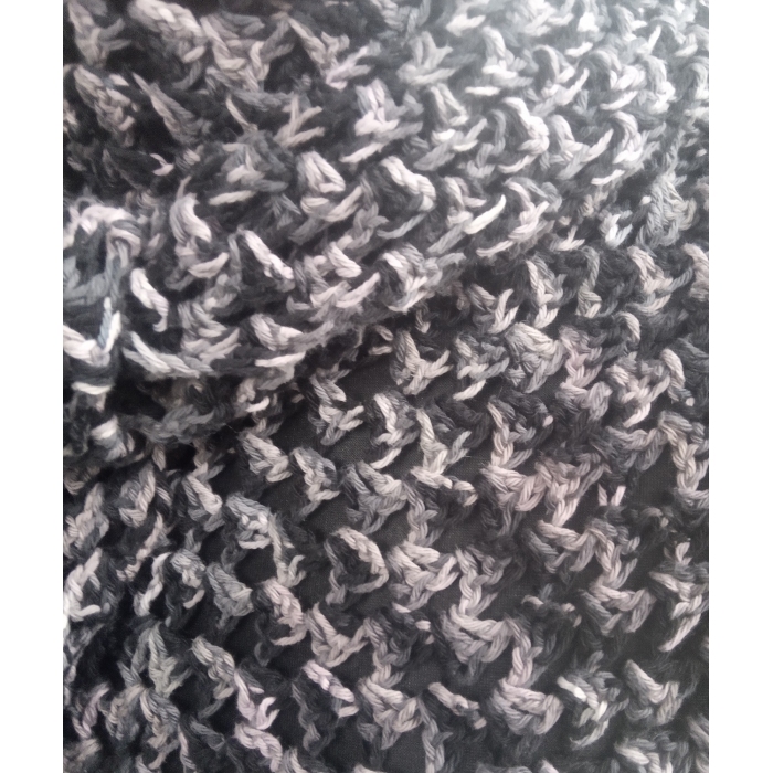 Chusta szary melanż z bawełną