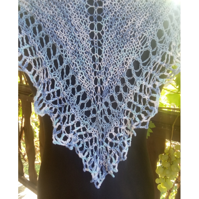 Chusta z bawełny Lazurowe błękity