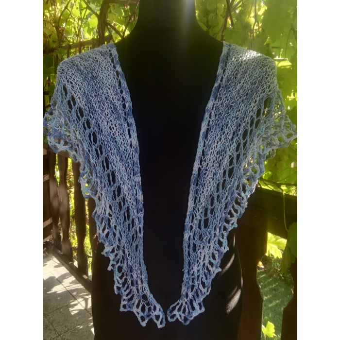 Chusta z bawełny Lazurowe błękity