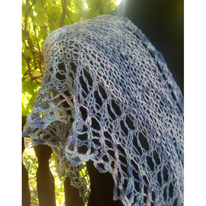 Chusta z bawełny Lazurowe błękity