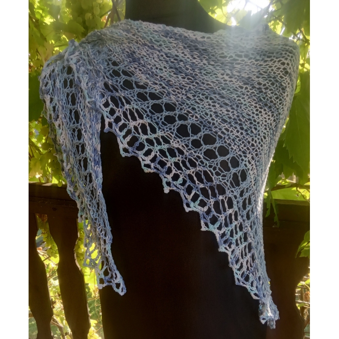 Chusta z bawełny Lazurowe błękity