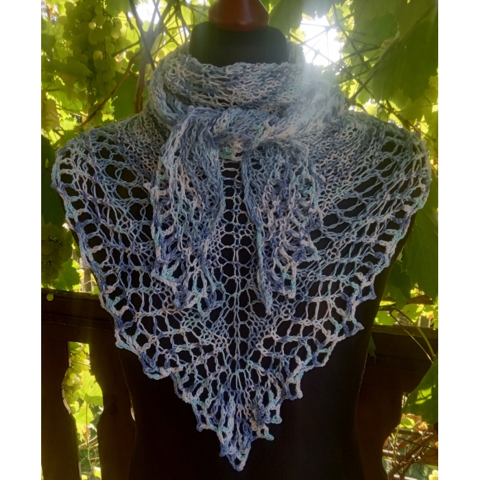 Chusta z bawełny Lazurowe błękity