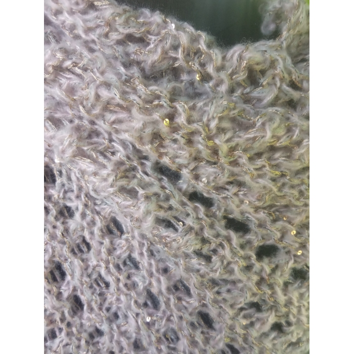 Moherowa chusta ze złotą nitką