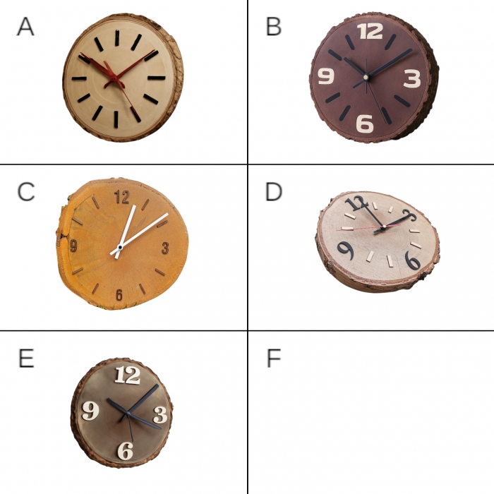 Stolik z litego drewna  zegar z drewna Gratis