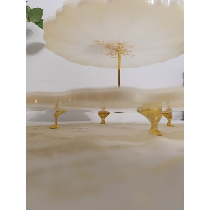 Dwupoziomowa patera z żywicy epoksydowej