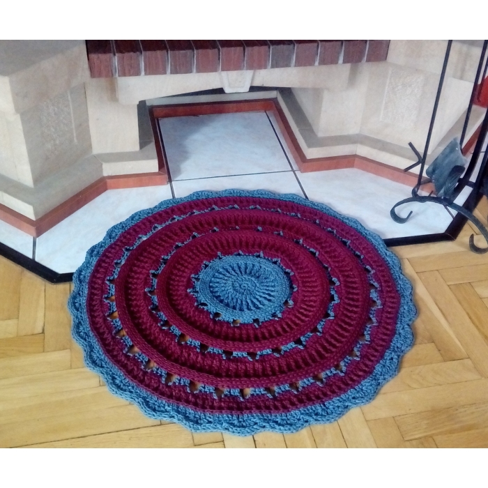 Dywan Burgund, ze sznurka bawełnianego