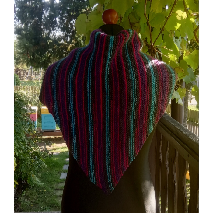 Mała chusta merino paski