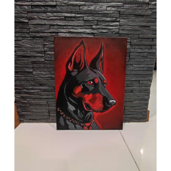 Doberman obraz na płótnie