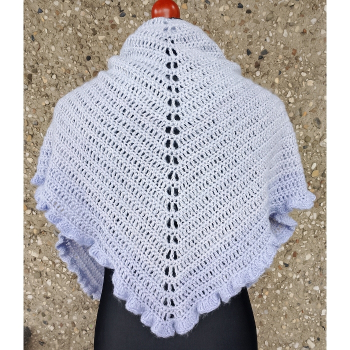 Błękitna chusta z falbanką