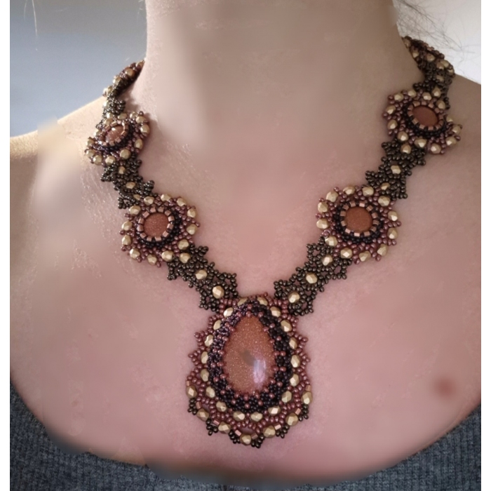 Naszyjnik z koralików Chocolate 