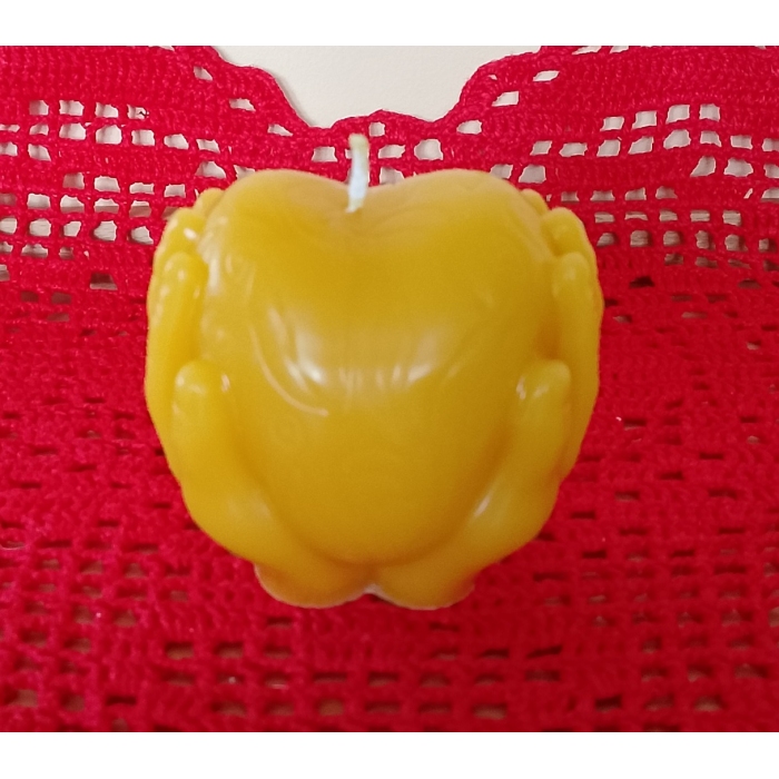 Serce, świeca z wosku pszczelego