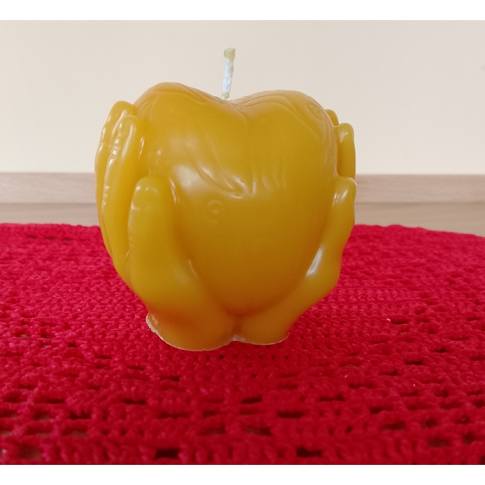Serce, świeca z wosku pszczelego
