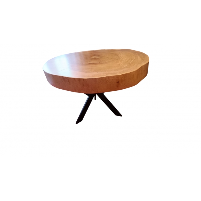 Zestaw 2 stolików kawowych z litego drewna