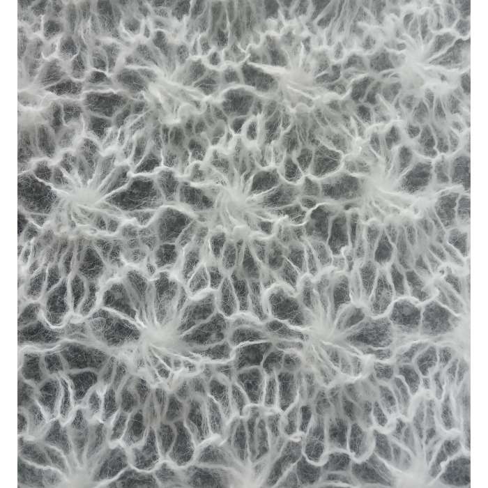 Biały szal z alpaką