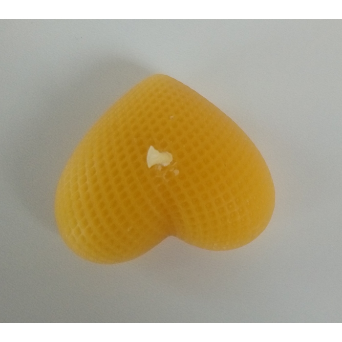 Serduszka dwa, świece z wosku pszczelego, 2 szt.