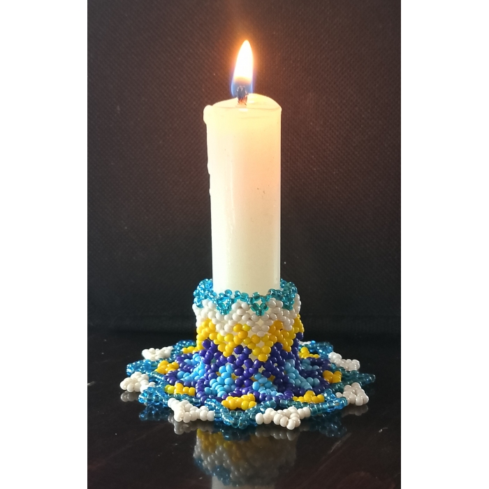 Świecznik z koralików TOHO