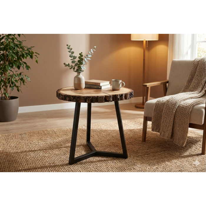 Nowoczesny stolik kawowy z litego drewna Drewnomalak 78cm