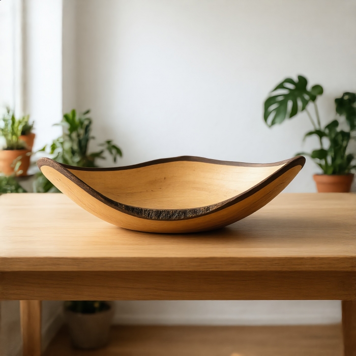 Misa z drewna orzecha - ręcznie toczona - Eteryczny Orzech