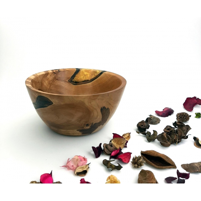 Misa z drewna i żywicy – Bursztynowy Świt – Rękodzieło