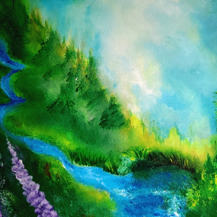 Wiosenny rozkwit na płótnie 