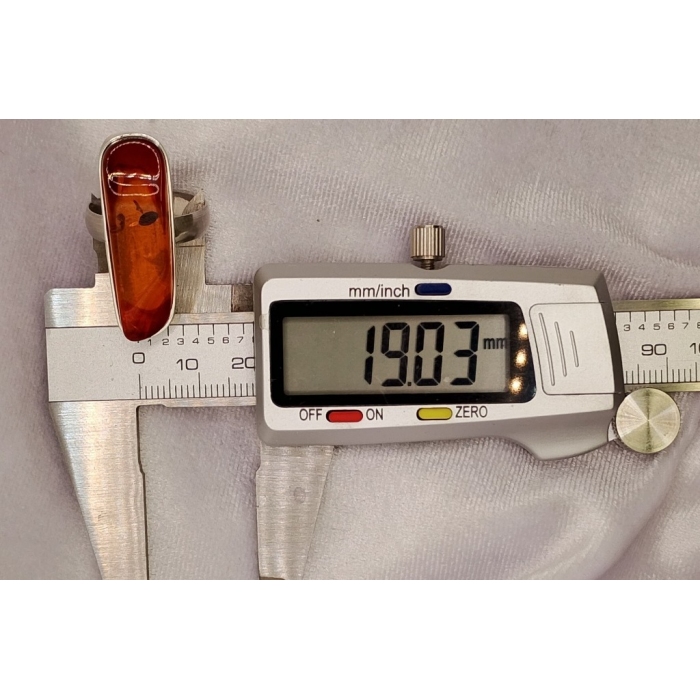 Pierścionek z bursztynem roz./średnica  20/19,03mm