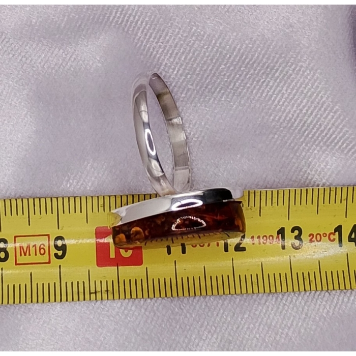 Pierścionek Srebro i Bursztyn roz.24