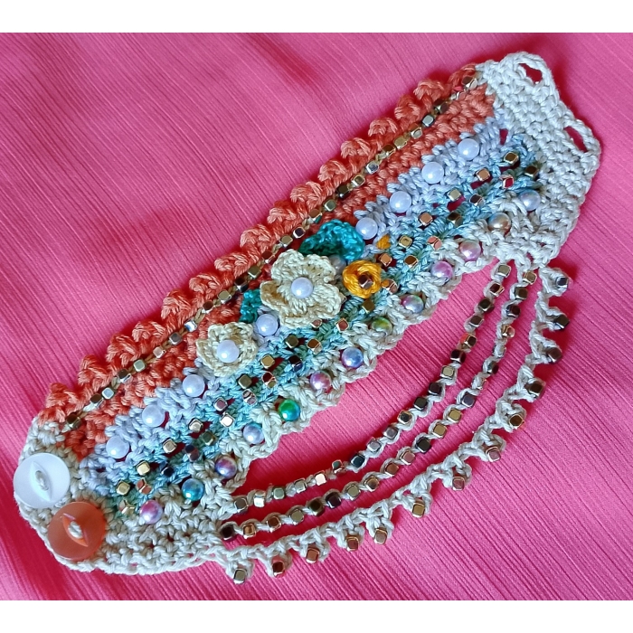 Bransoletka BOHO, bawełna