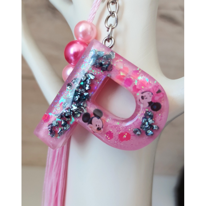 Brelok literka P Minnie & Miki Mouse