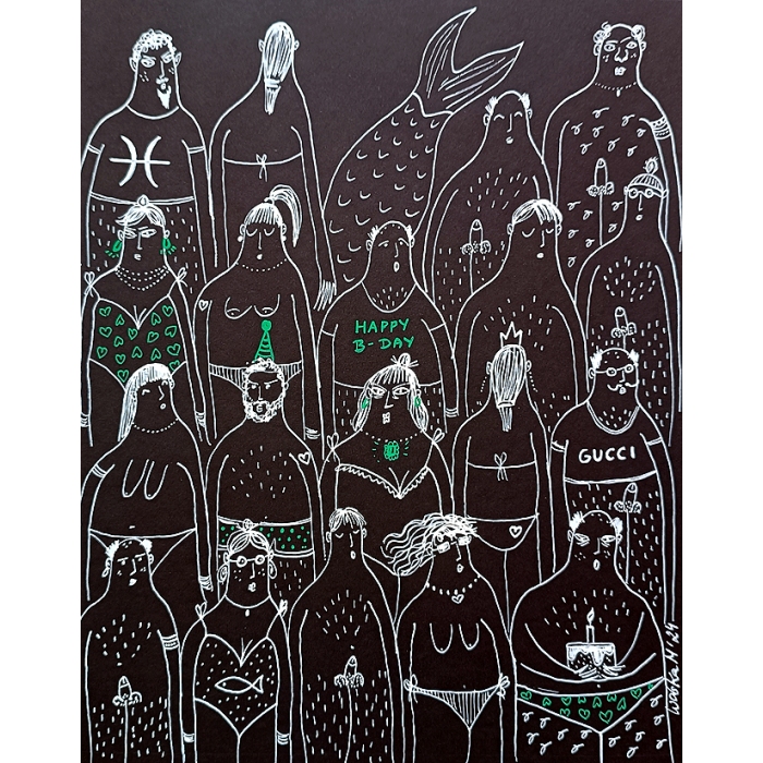Plaża nudystów- Znaki Zodiaku, Ryby