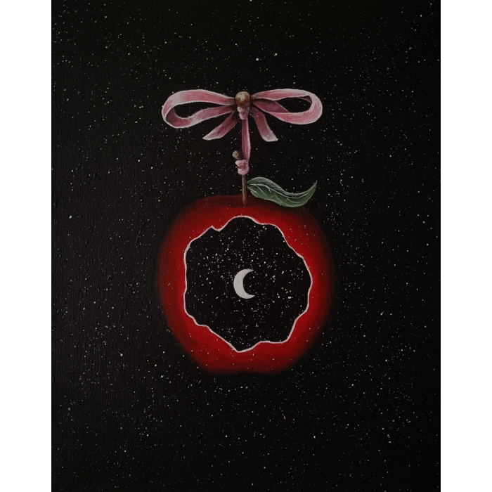 Moon and apple