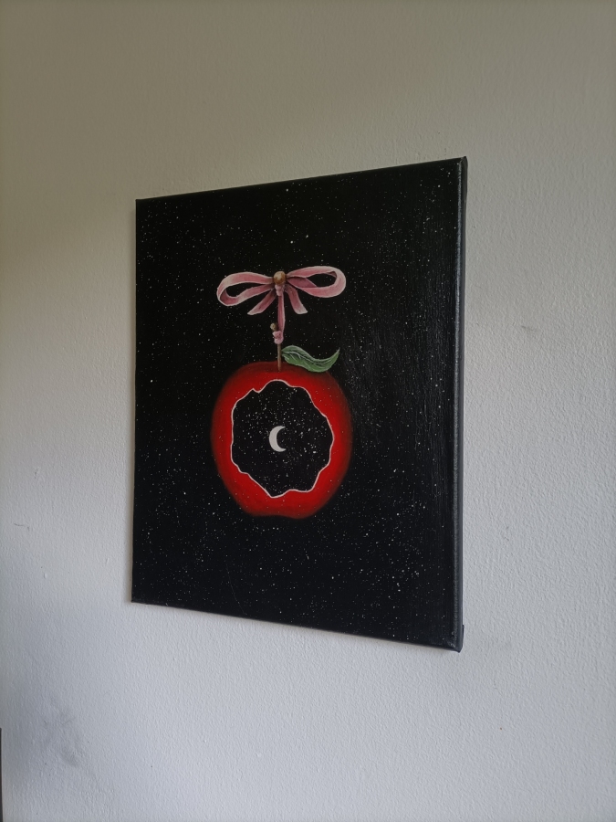 Moon and apple