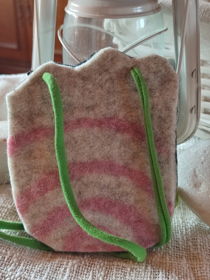 Naszyjnik- torebka w stylu boho, zero-waste