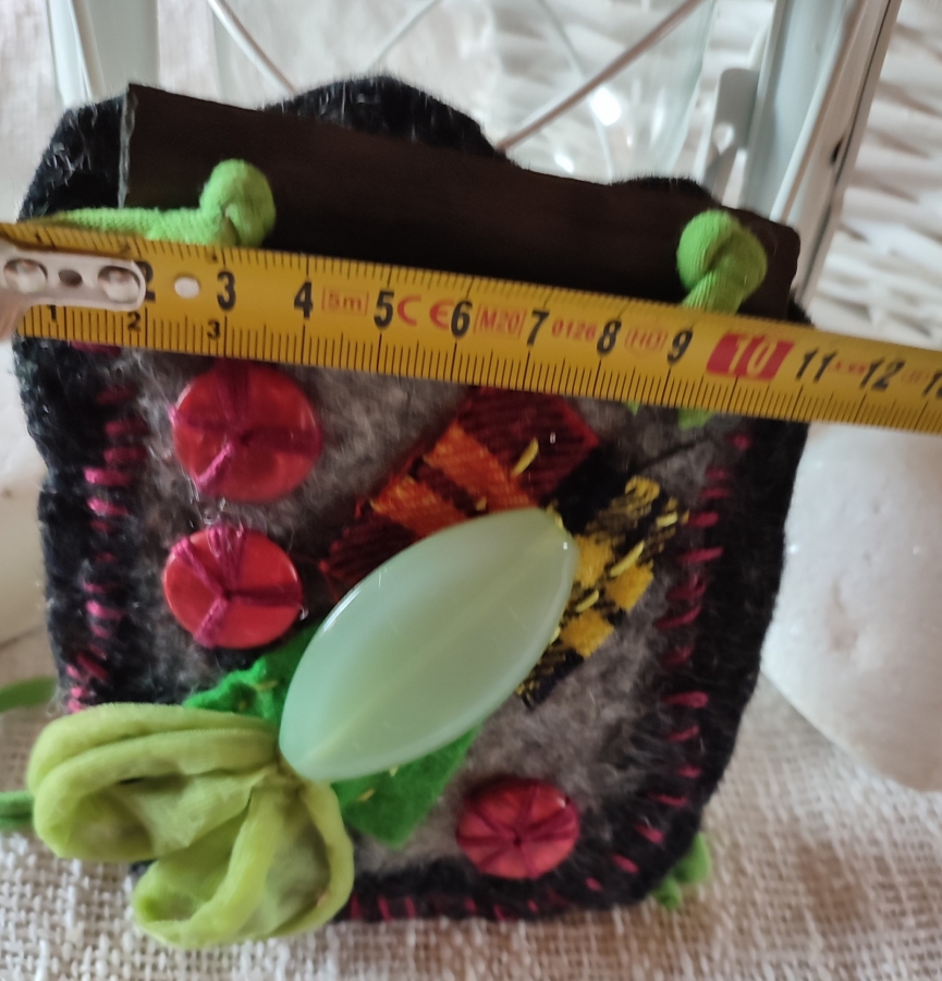 Naszyjnik- torebka w stylu boho, zero-waste