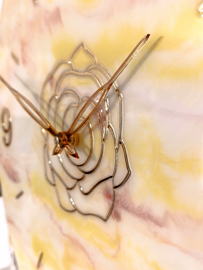 Duży zegar ścienny z żywicy epoksydowej 50 cm