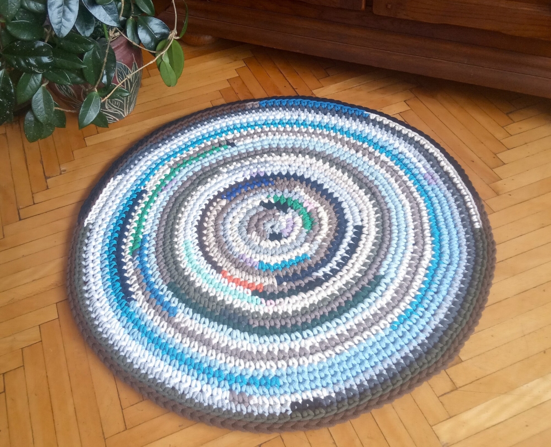 Dywan w paski, sznurek bawełniany