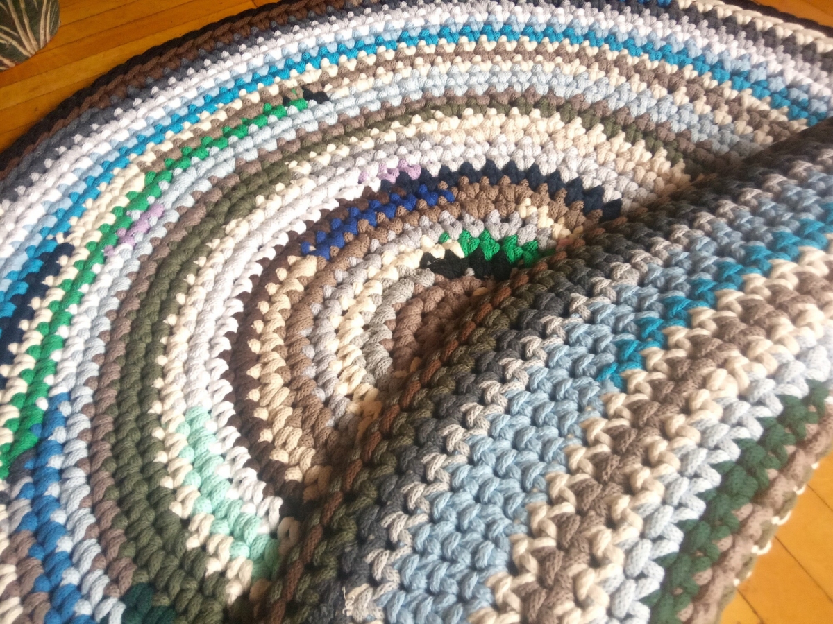 Dywan w paski, sznurek bawełniany