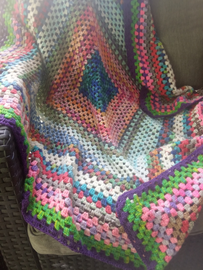 Kocyk kolorowy kwadrat