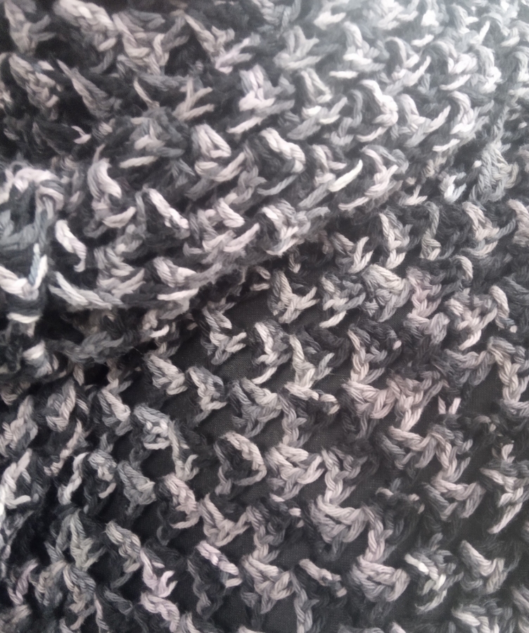 Chusta szary melanż z bawełną