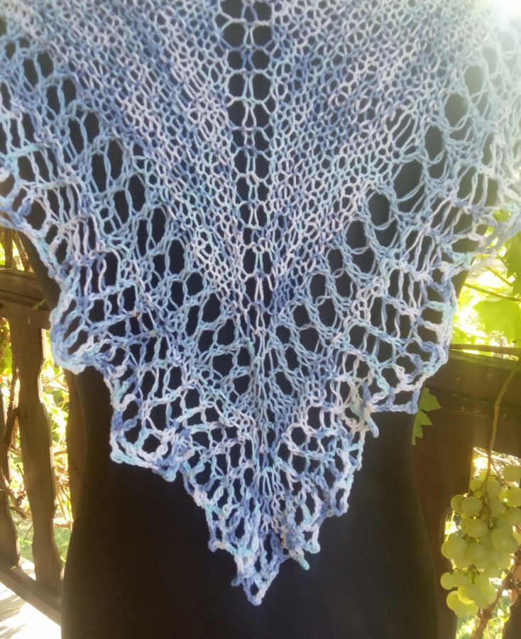 Chusta z bawełny Lazurowe błękity